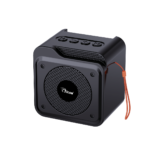 TICON BT-102 Pro Black wireless Bluetooth speaker with compact design, carry strap and top controls