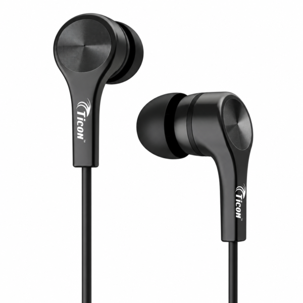 TICON HX-111 black wired in-ear earphones