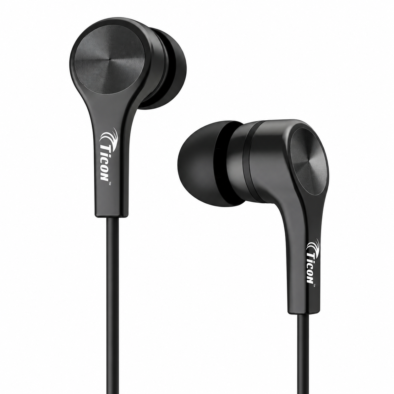 TICON HX-104 Wired Earphones with Mic TICON HX-111 black wired in-ear earphones