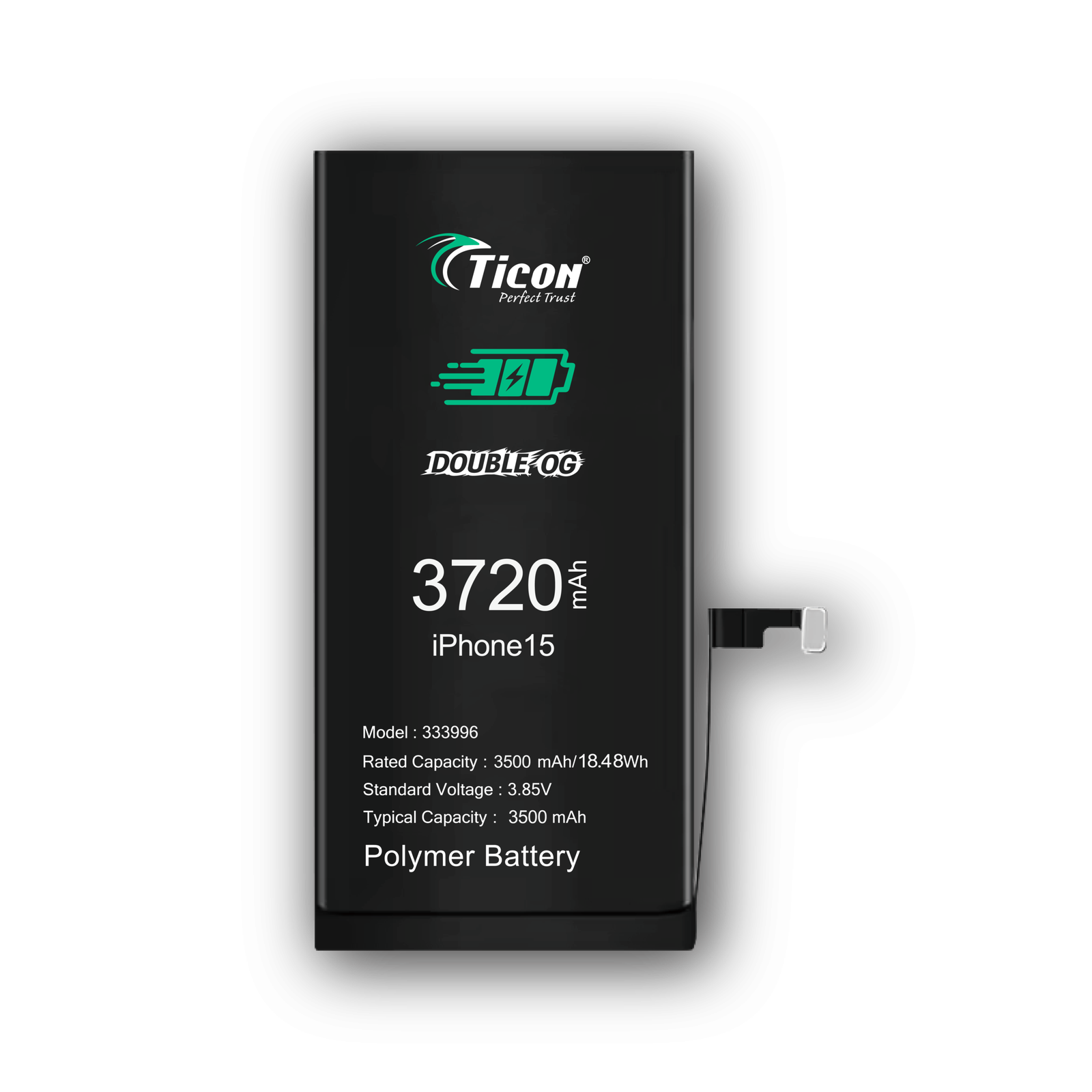TICON Double OG iPhone 15 mobile phone battery