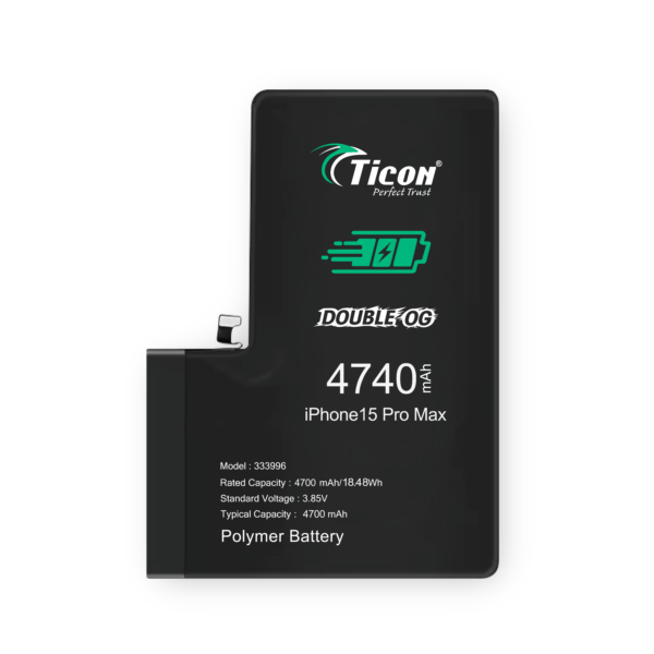 TICON Double OG iPhone 15 Pro Max mobile phone battery