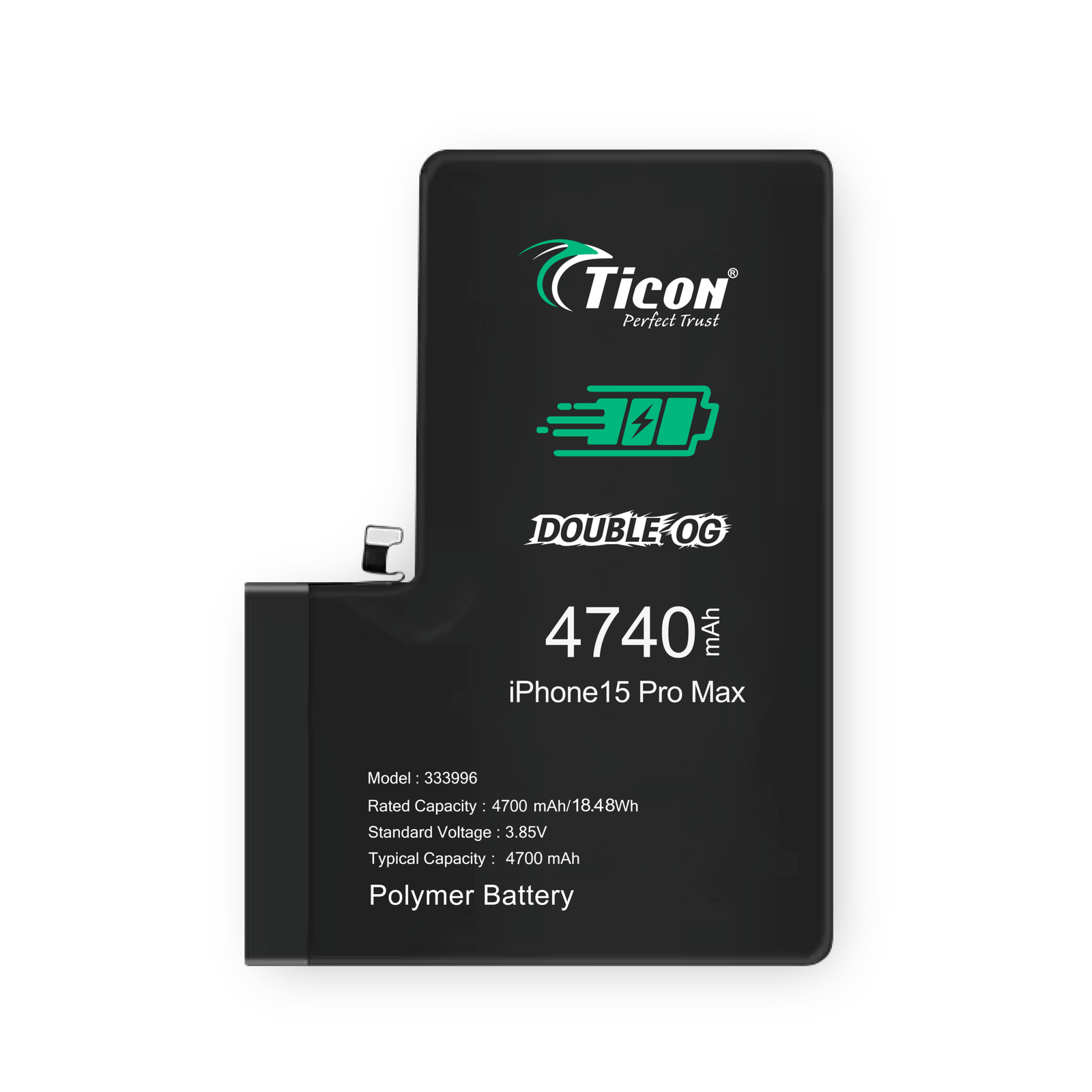 TICON Double OG iPhone 15 Pro Max mobile phone battery