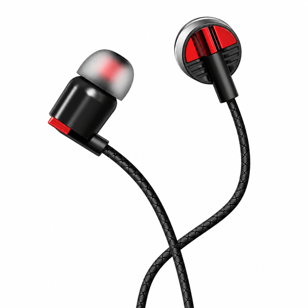 TICON HX-172 black wired in-ear earphones