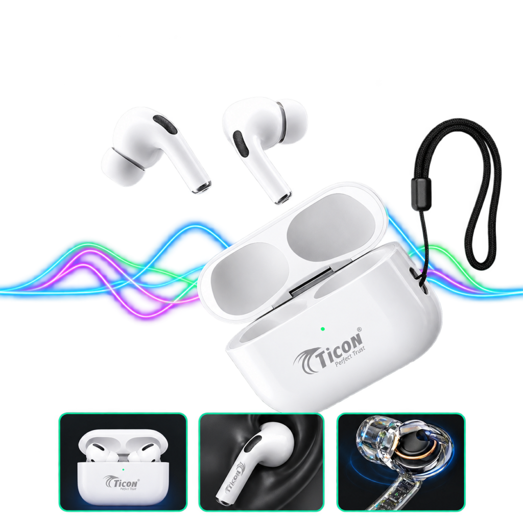 TICON LifePods TWS wireless earbuds with charging case