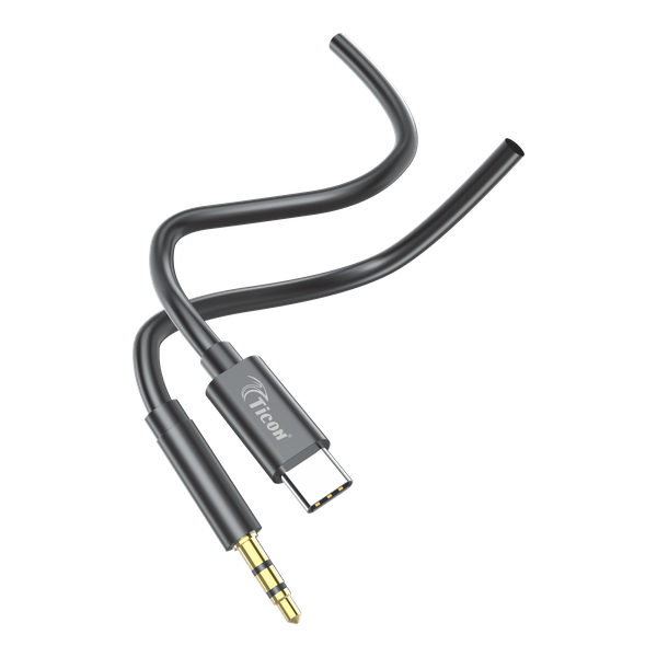 TICON AX-132 Type-C to 3.5mm audio adapter with black cable