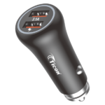 TICON CC-125 black dual USB car charger with 3.1A output rating