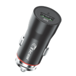 TICON CC-132 black 35W USB car charger with green port accent