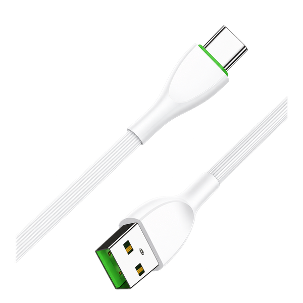 TICON FC-201 white flat Type-C mobile charging cable