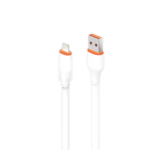 TICON FC-208 white Lightning mobile charging cable with orange accents