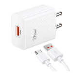 TICON PRONTO 18W fast charger with USB-A to Type-C cable