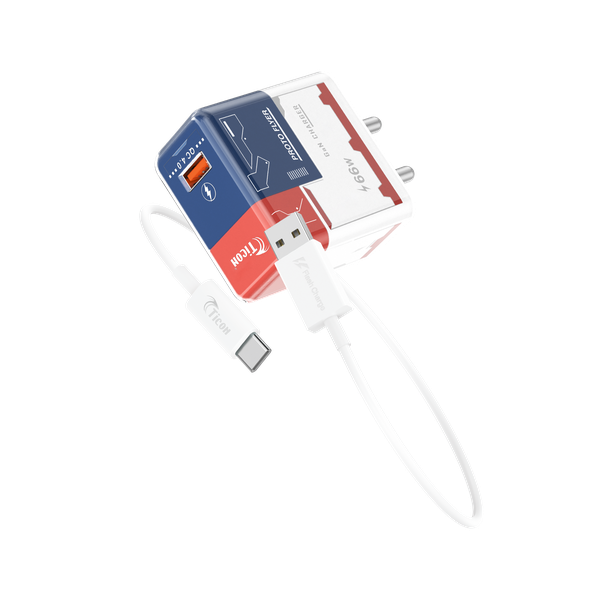 TICON PROTO FLYER 66W fast charger with Type-C cable