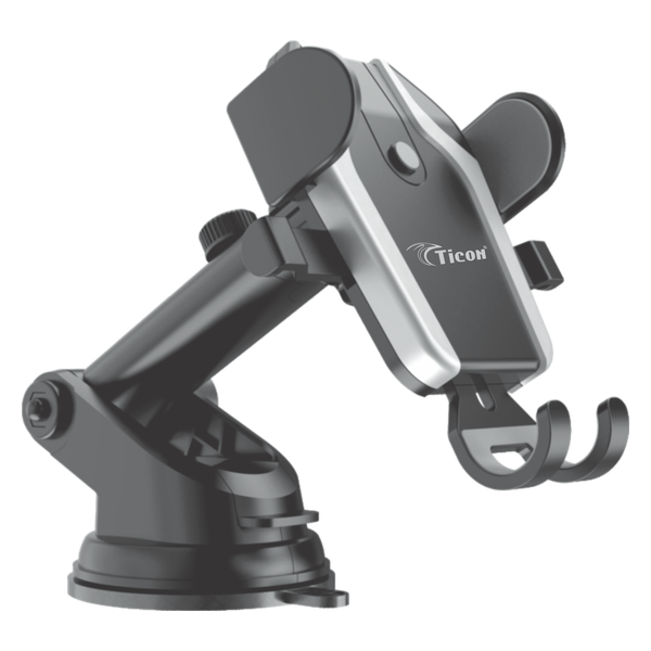 TICON PS-135 black adjustable car phone holder with flexible support arm