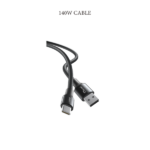 TICON VOOC PRO 140W black braided mobile charging cable with USB-A to Type-C connectors