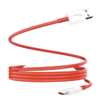 TICON TURBO VOOC 120W red mobile charging cable with USB-A to Type-C connectors