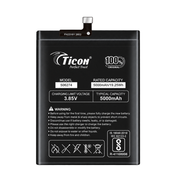 TICON OG Battery 5000mAh Model 506274